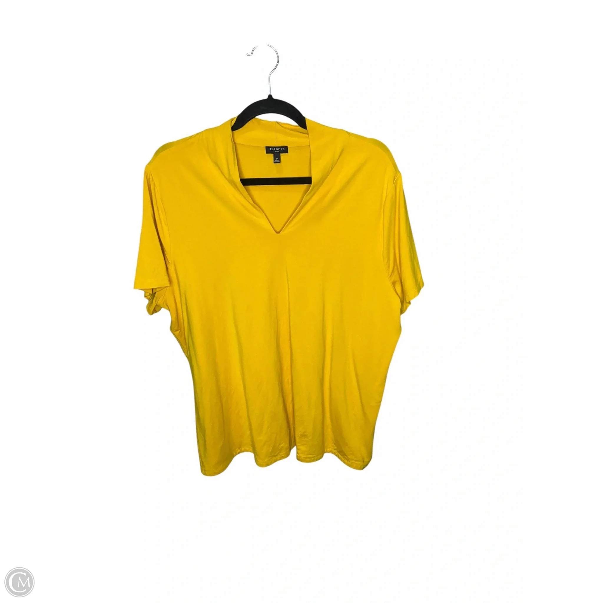 Casual everyday wear Top Short Sleeve By Talbots In Yellow, Size: 2x