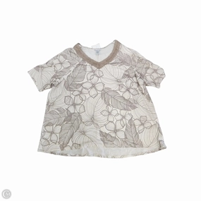 Top Short Sleeve By Catherines In Floral Print, Size: 2x Light Fit Wear