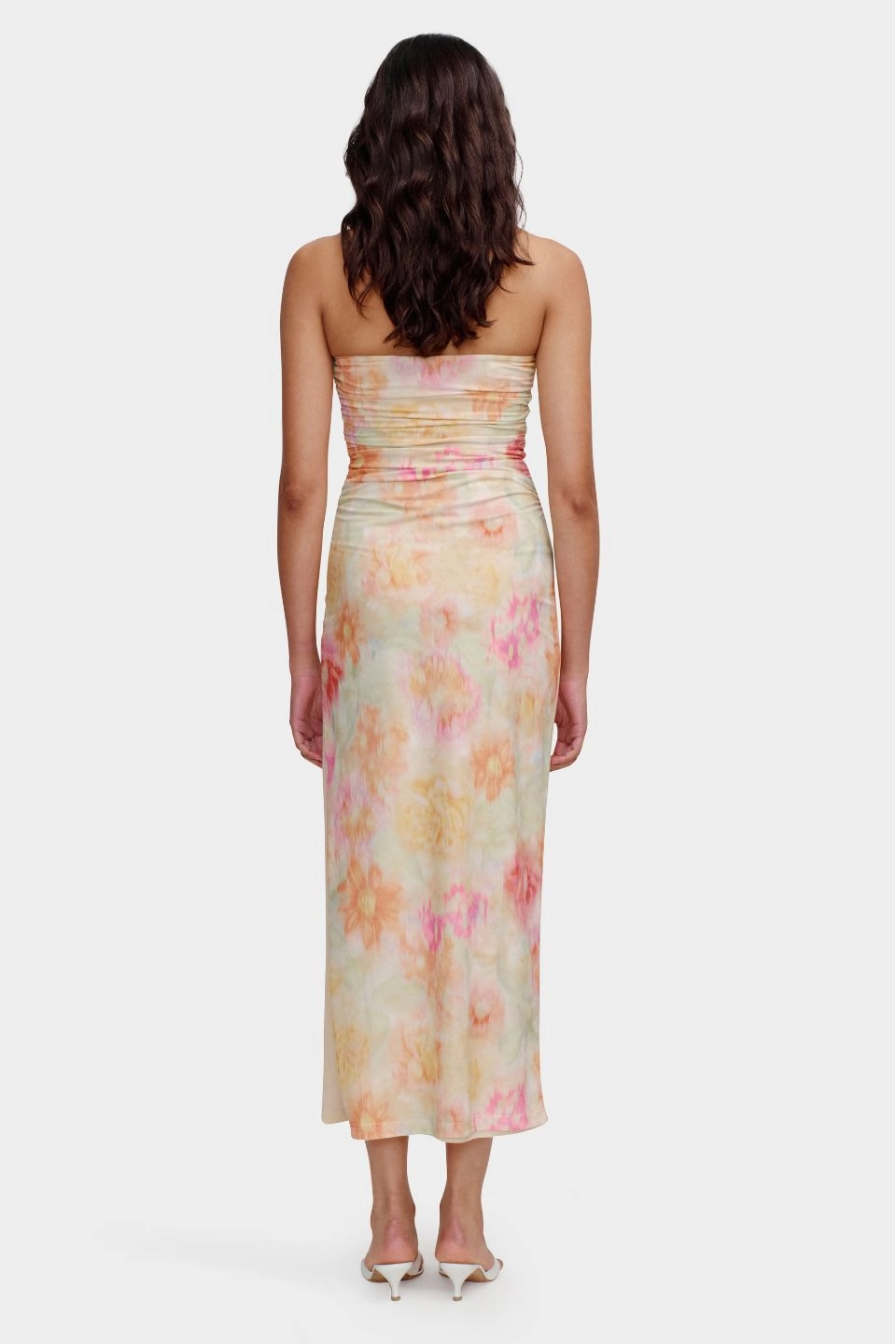 Anytime Fit Keke Hazy Bloom Blush Strapless Midi Dress