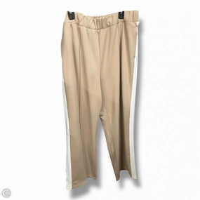 Athletic Pants By Cmc In Tan & White, Size: 2x Trendy Look