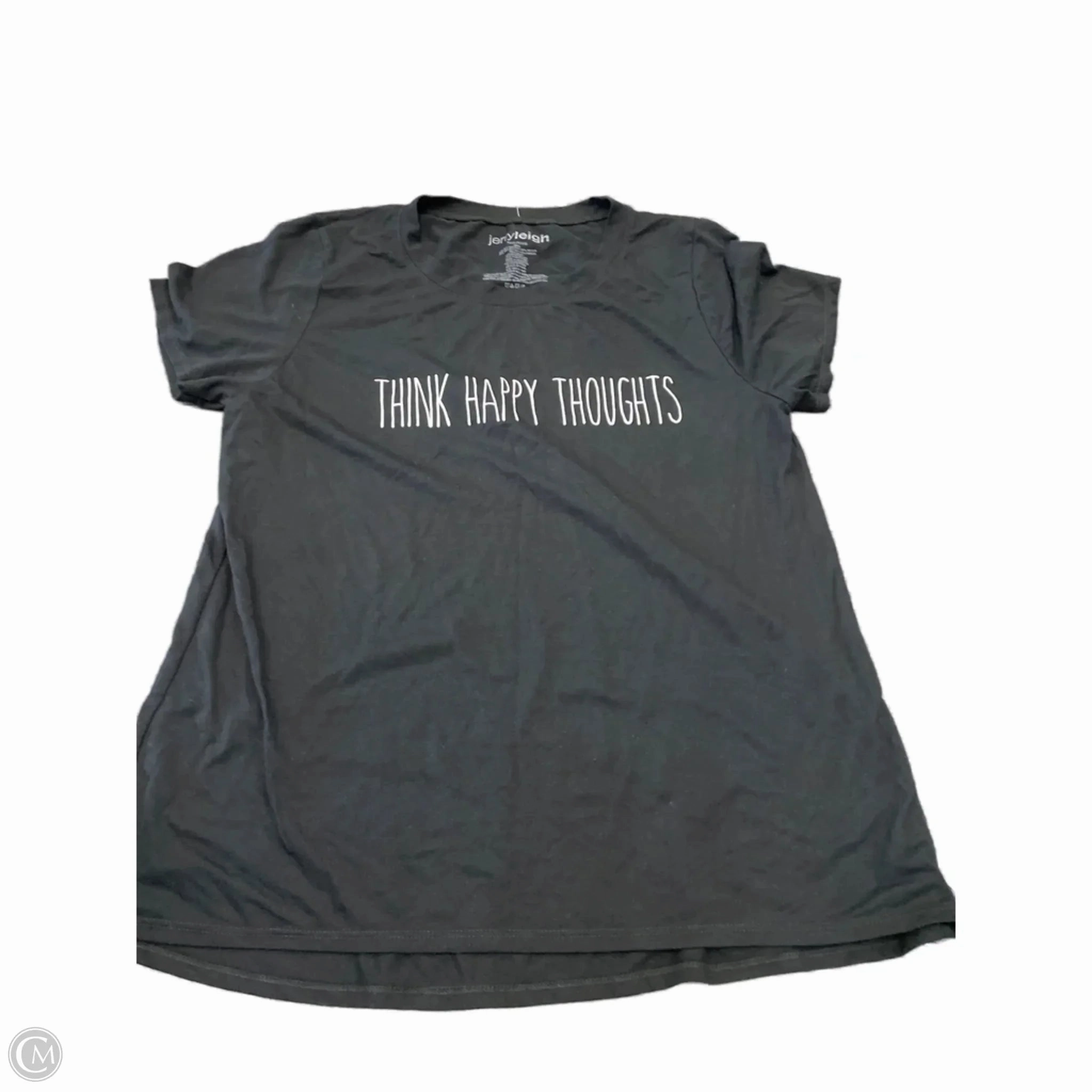 Wrinkle Resistant Finish Top Short Sleeve By Clothes Mentor In Black, Size: 3x