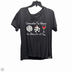 Festival wear Top Short Sleeve By Clothes Mentor In Black & White, Size: 3x