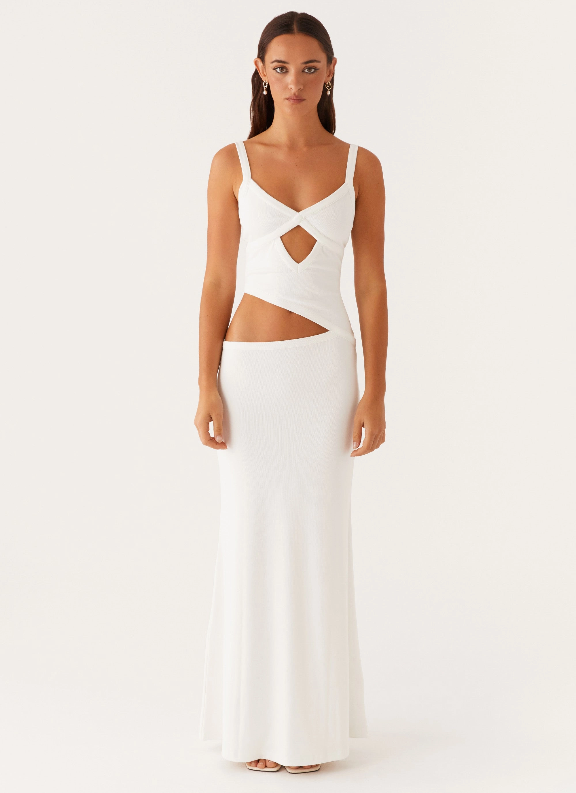 Jocelyn Maxi Dress - White Petite-Size