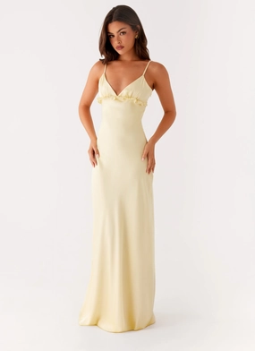 Elona Maxi Dress - Baby Yellow Japan Line Chill Piece