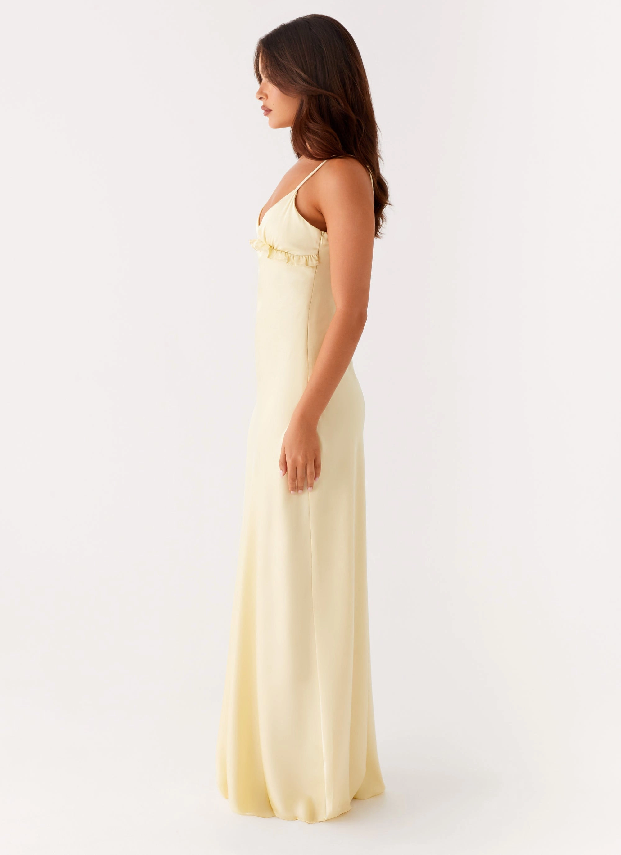 Elona Maxi Dress - Baby Yellow Vibrant Look