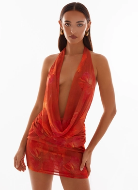 Elysia Chiffon Mini Dress - Amber Smart Piece