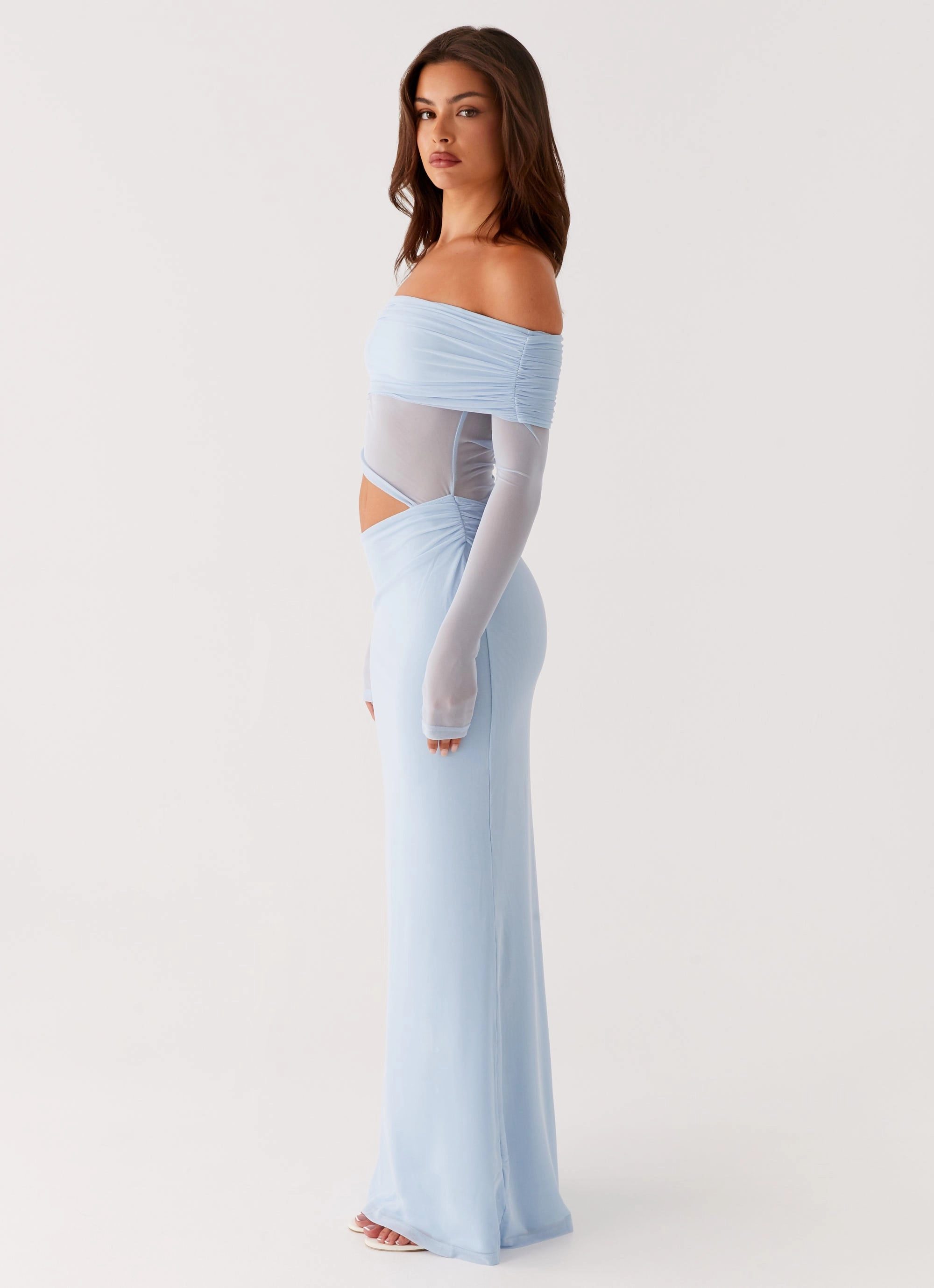 Emery Maxi Dress - Blue Silk Flow