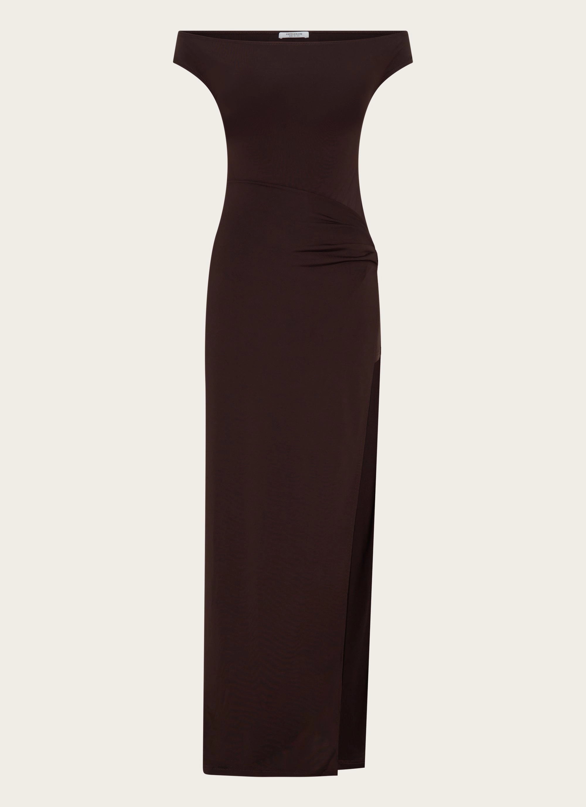 Silky Drape Fashionable Design Amerie Maxi Dress - Chocolate