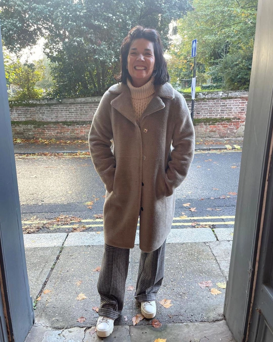 Oakwood Reversible Venus Lily Fur Wool Jacket in Taupe Ultra Lightweight Design