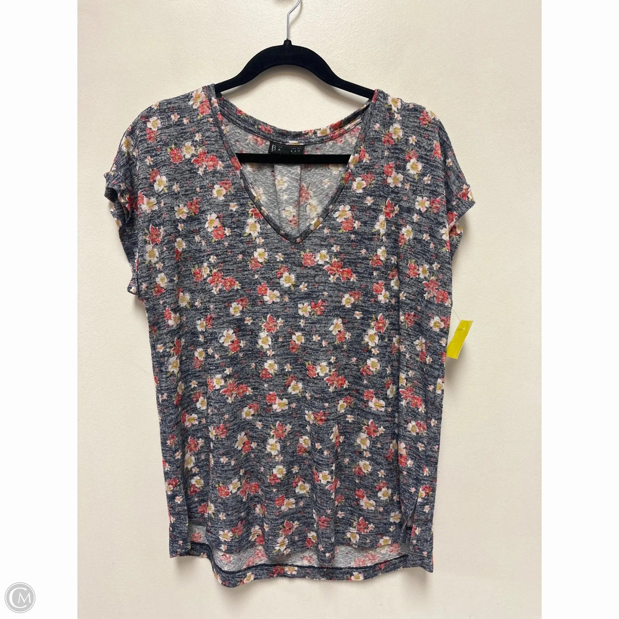 Top Short Sleeve By Bobeau In Floral Print, Size: Xl Anti Bacterial Treatment