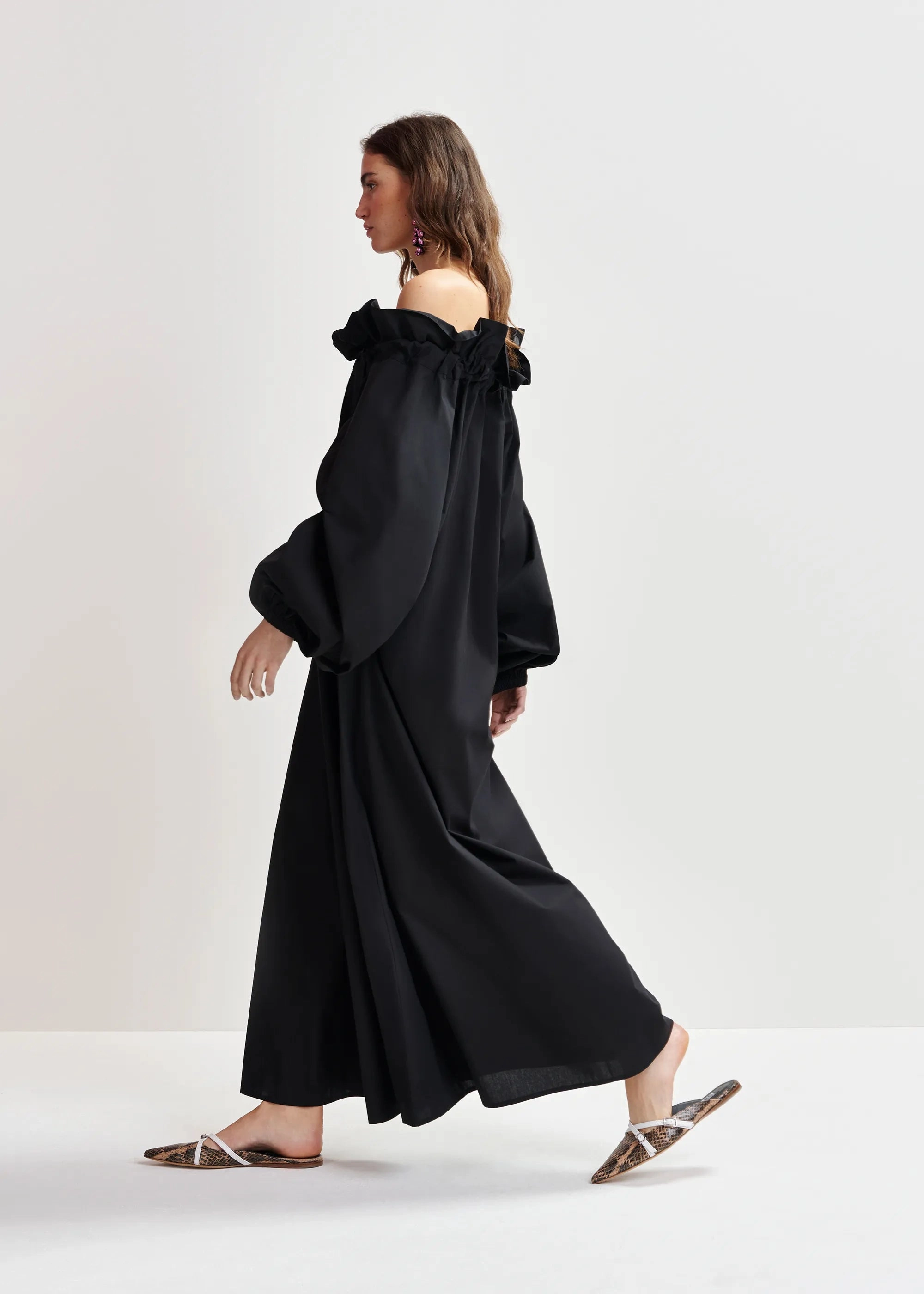 Essentiel Antwerp Hojito Voluminous Dress in Black everyday staple