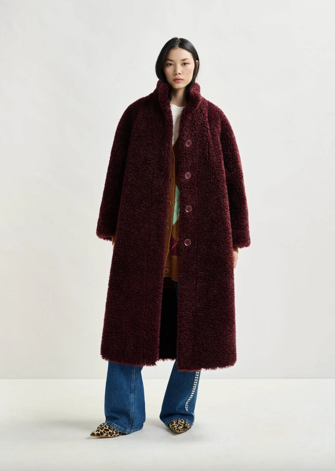Smooth Glide Fasteners AirflowVents Essentiel Antwerp Ispot Faux Fur Coat in Margot Mauve