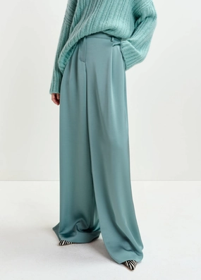 Essentiel Antwerp Ixie Wide Leg Pants in Poseidon Blue Perfect Movement