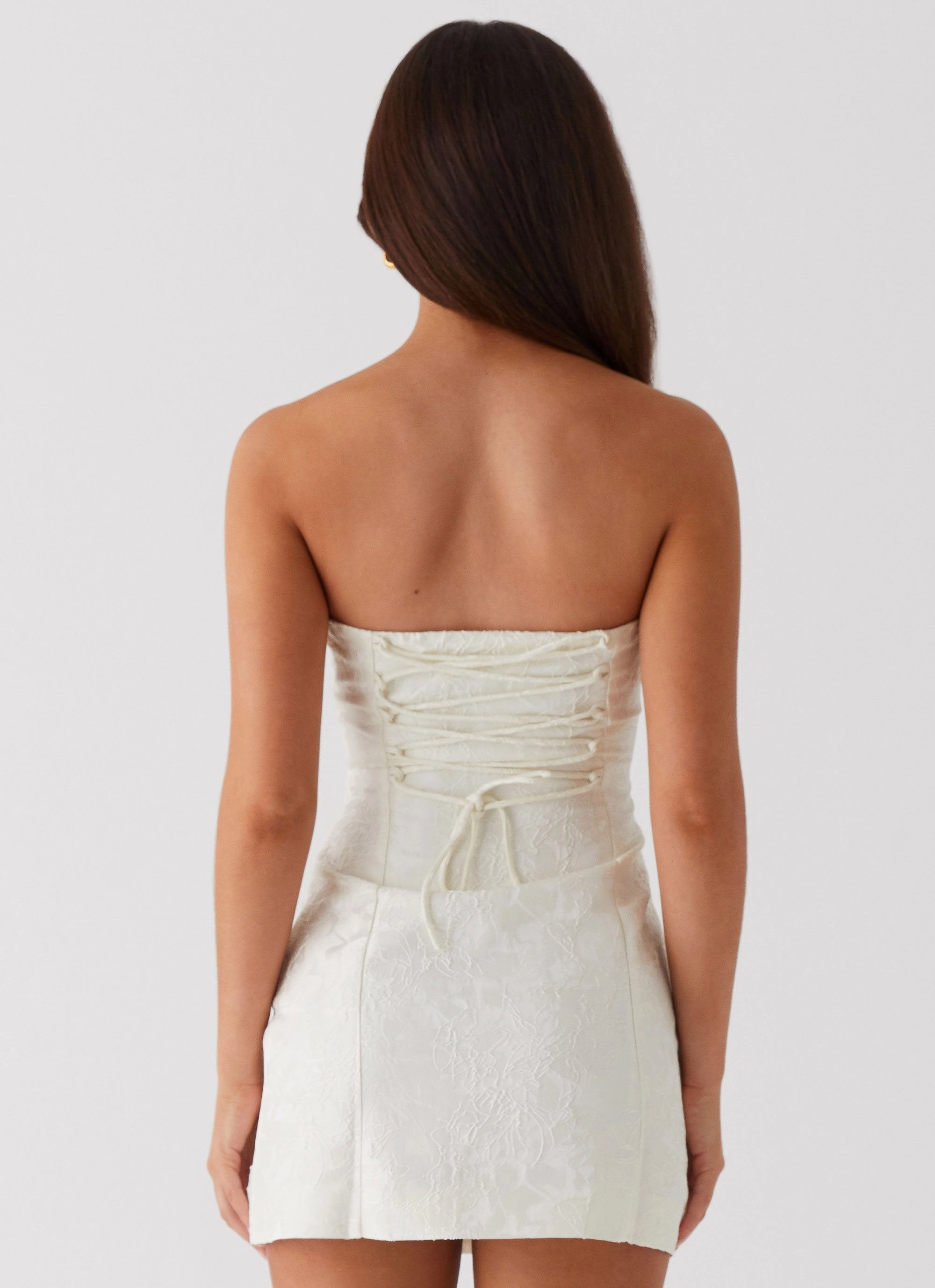 Eternity Strapless Mini Dress - Ivory Confident Touch