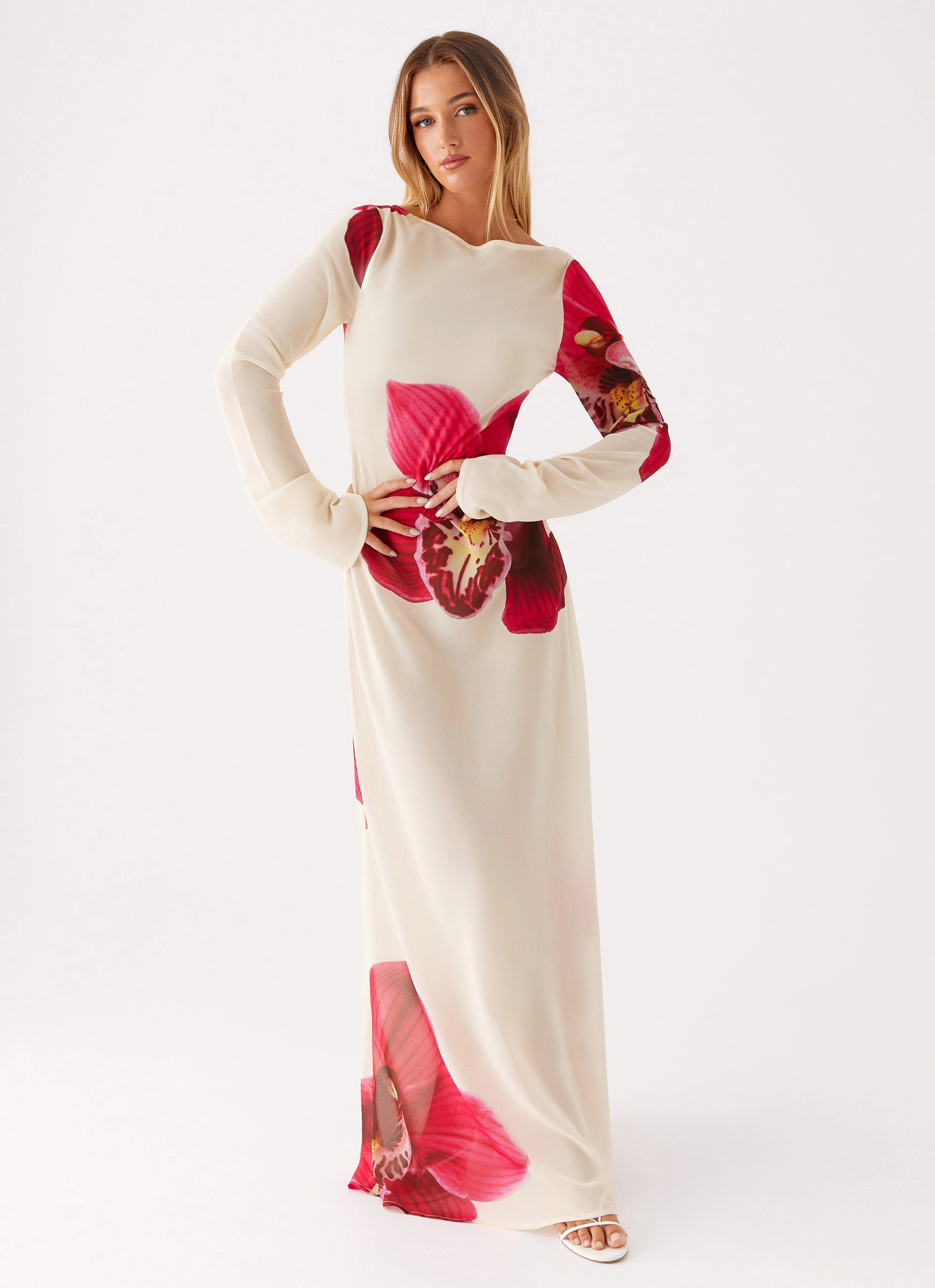Drapey Fabric Lorde Maxi Dress - Orchid Yellow