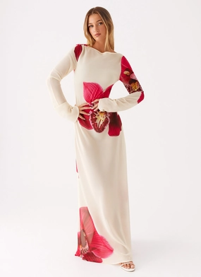 Drapey Fabric Lorde Maxi Dress - Orchid Yellow