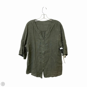 Casual Comfort Fit Top Short Sleeve By Clothes Mentor In Green, Size: 2x