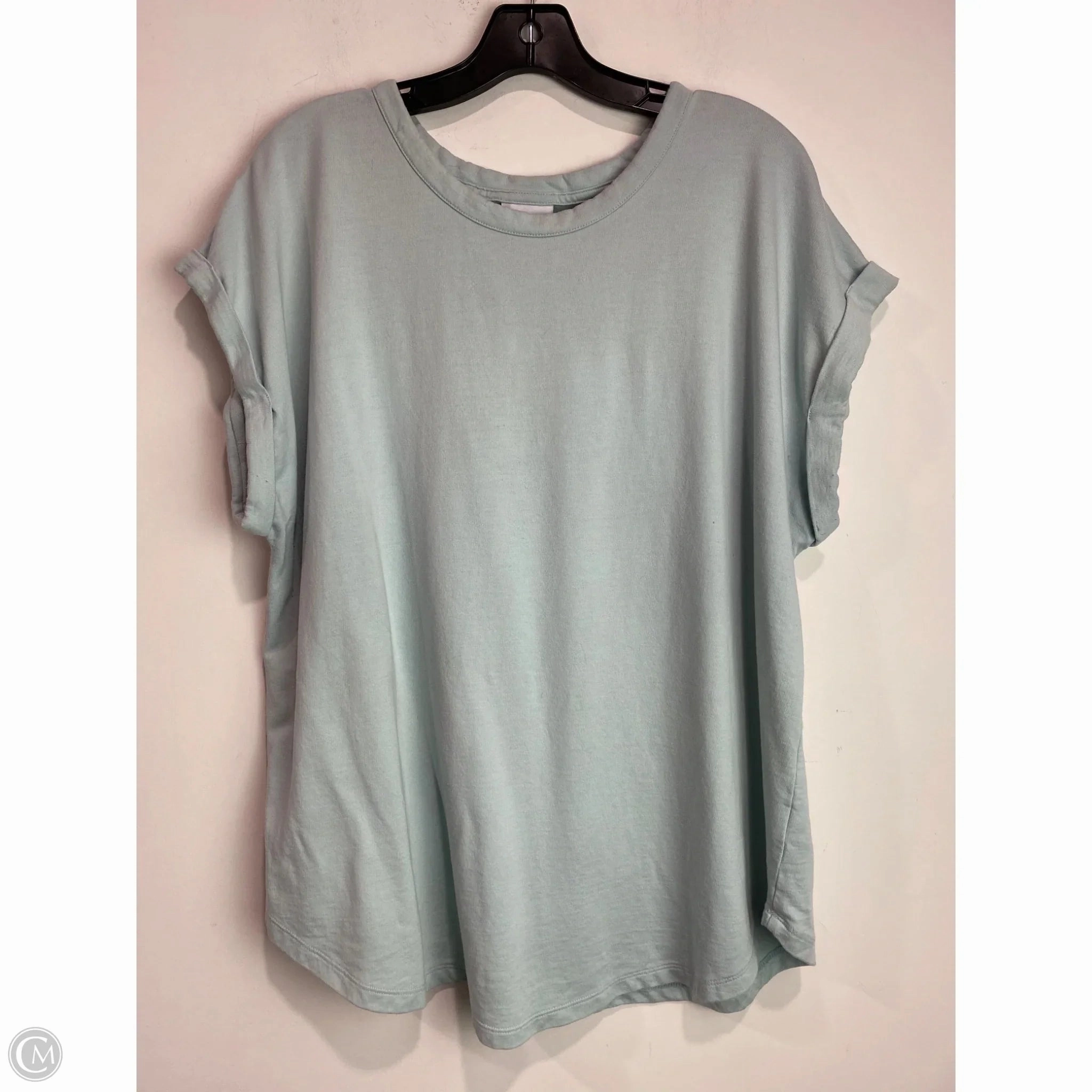 Sustainable production Urban Comfort Top Short Sleeve By Ava & Viv In Green, Size: 1x