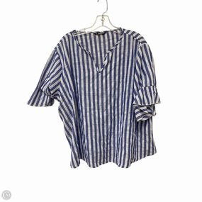 Relax Fit Design Top Short Sleeve By Shein In Striped Pattern, Size: 4x