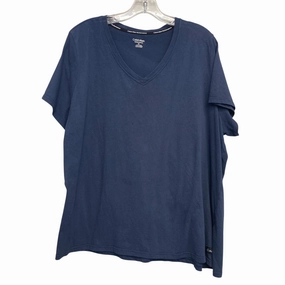 Fashion-Ready Top Ss Basic By Calvin Klein Performance In Navy, Size:2X