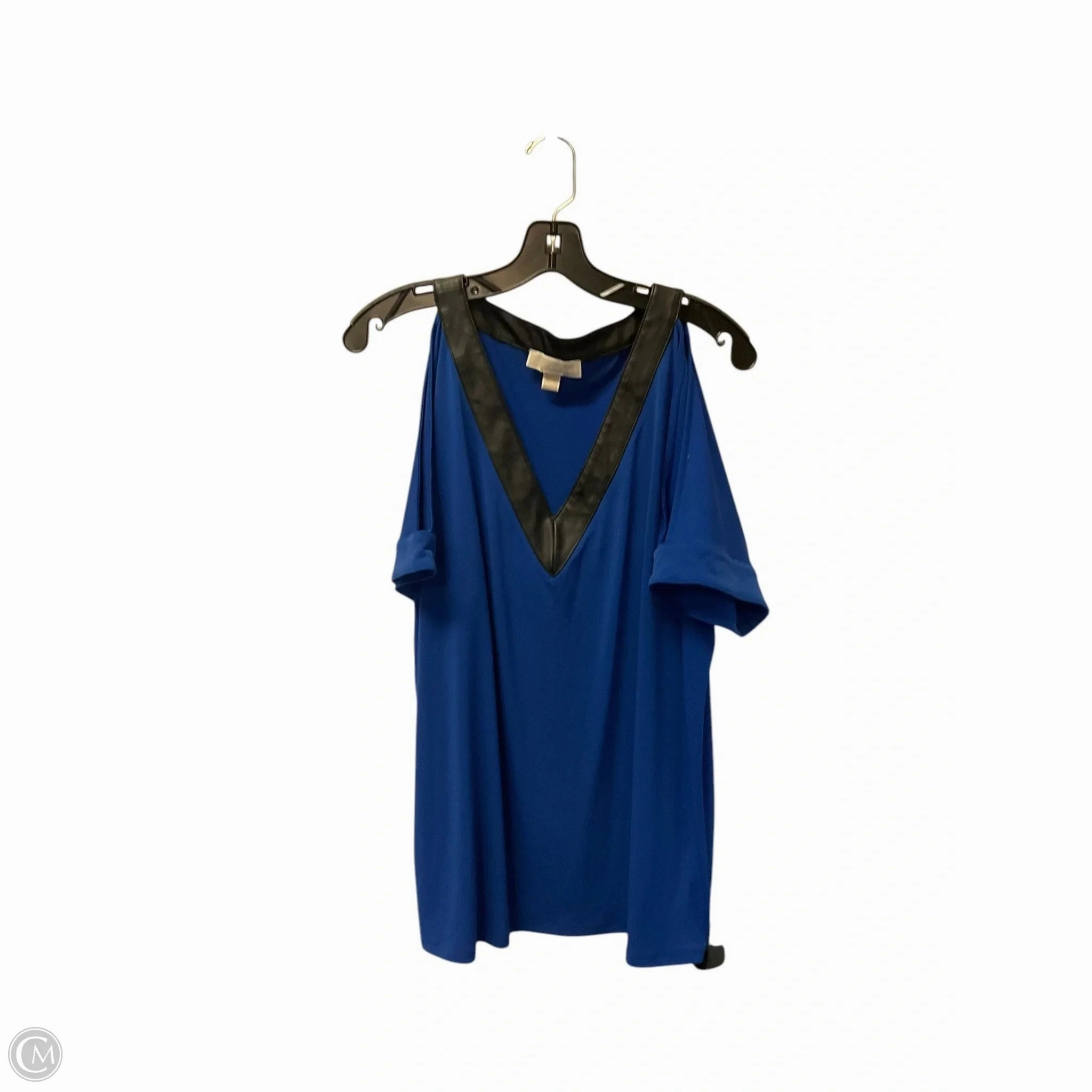 Top Short Sleeve By Michael By Michael Kors In Blue, Size: Xl Slim fit sleekness