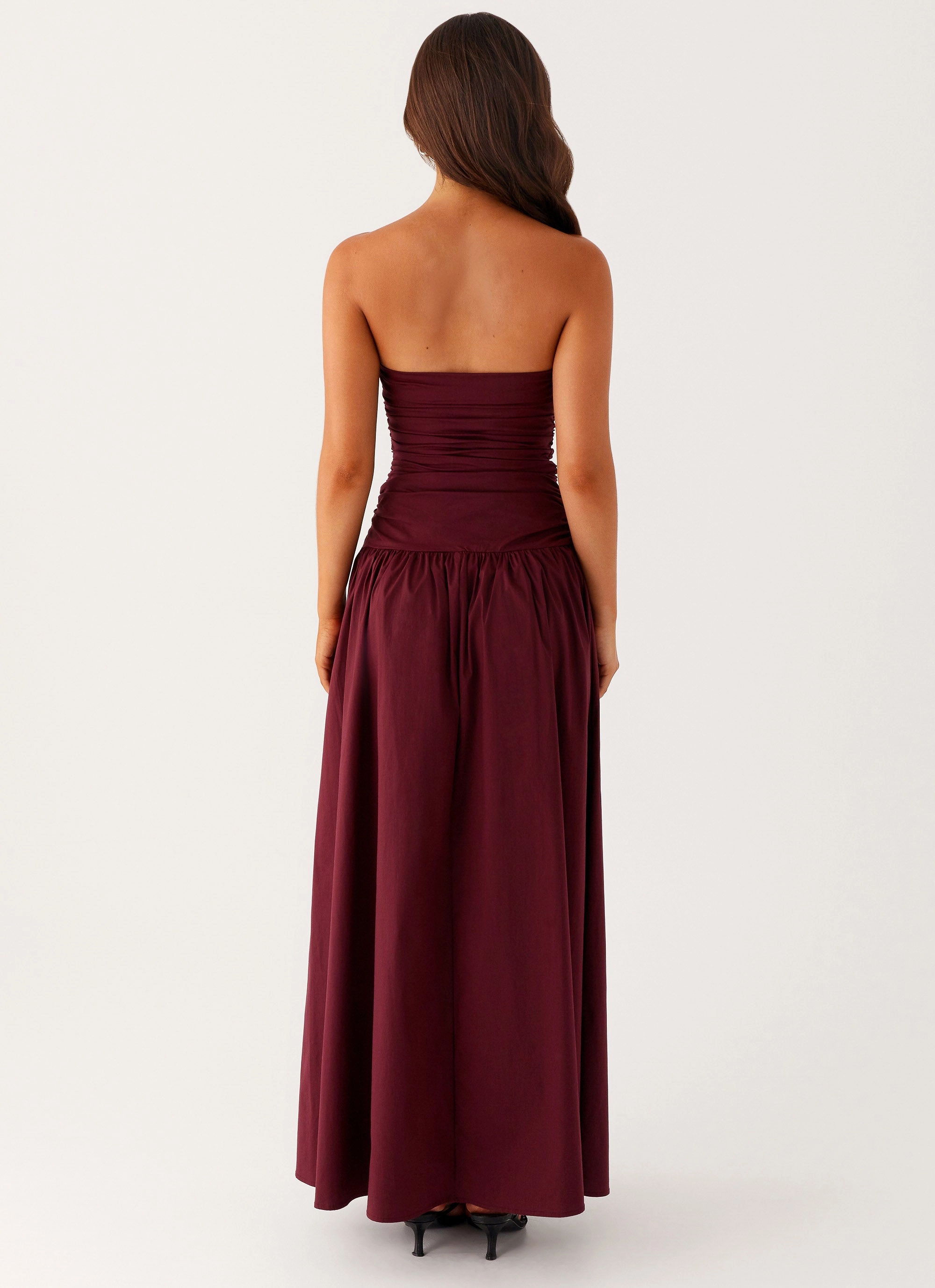 Red Carpet Printed-Lining Carmel Maxi Dress - Mulberry