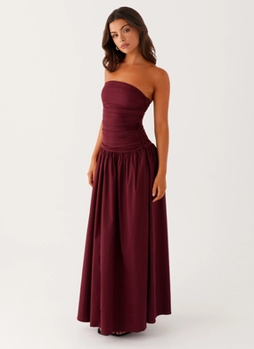 Sophisticated Appeal Carmel Maxi Dress - Mulberry