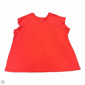 Effortless Vibe Fun and Comfortable Top Short Sleeve Basic By Universal Thread In Orange, Size: 4x