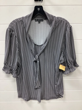 Modern Smart yoga clothing Top Ss By Adrianna Papell In Black, Size:Xl