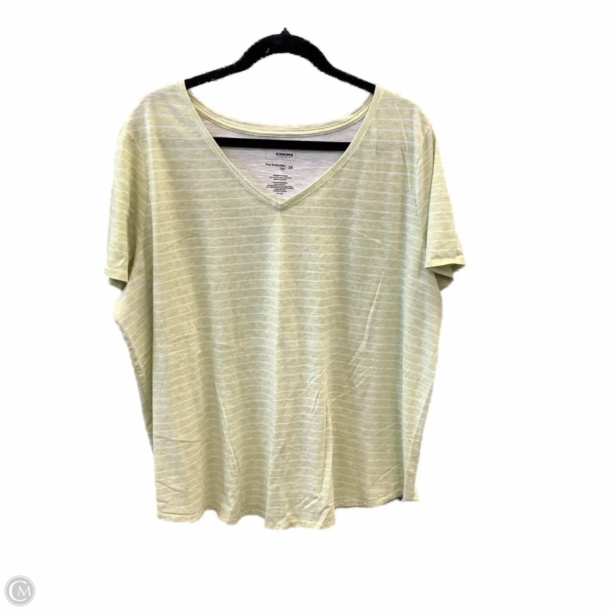 Top Short Sleeve By Sonoma In Green, Size: 2x Holiday Style Light Breeze