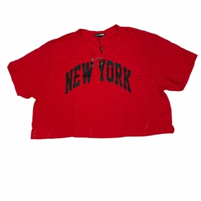 Top Ss By Fashion Nova In Red, Size:1X Daily Fashion