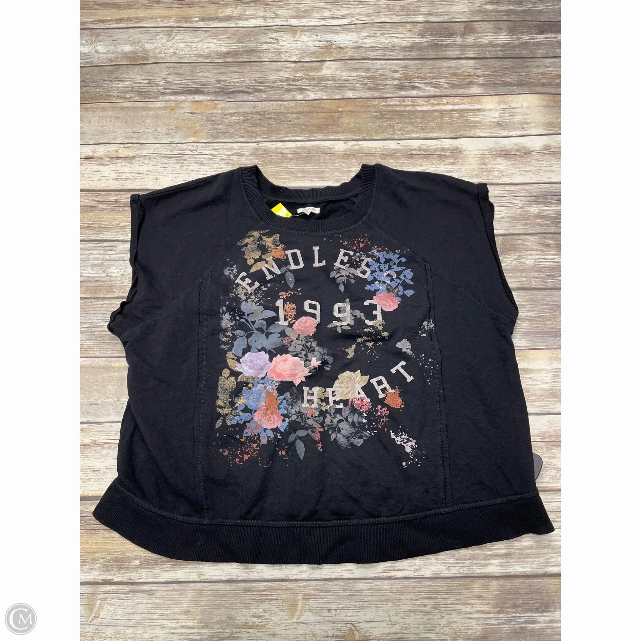 Top Short Sleeve By Pilcro In Black, Size: 2x Stretch Waist Ergonomic Cut