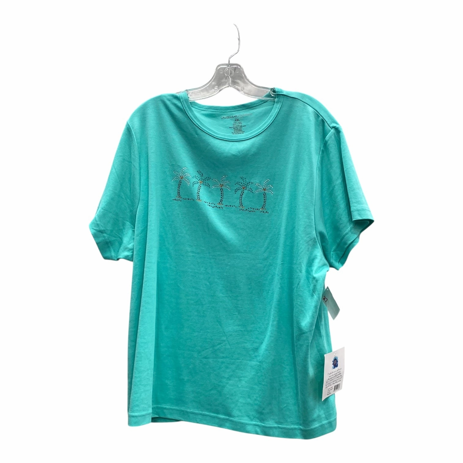 Active Trend back to school Top Ss By Cruisewear & company  In Green, Size:1X