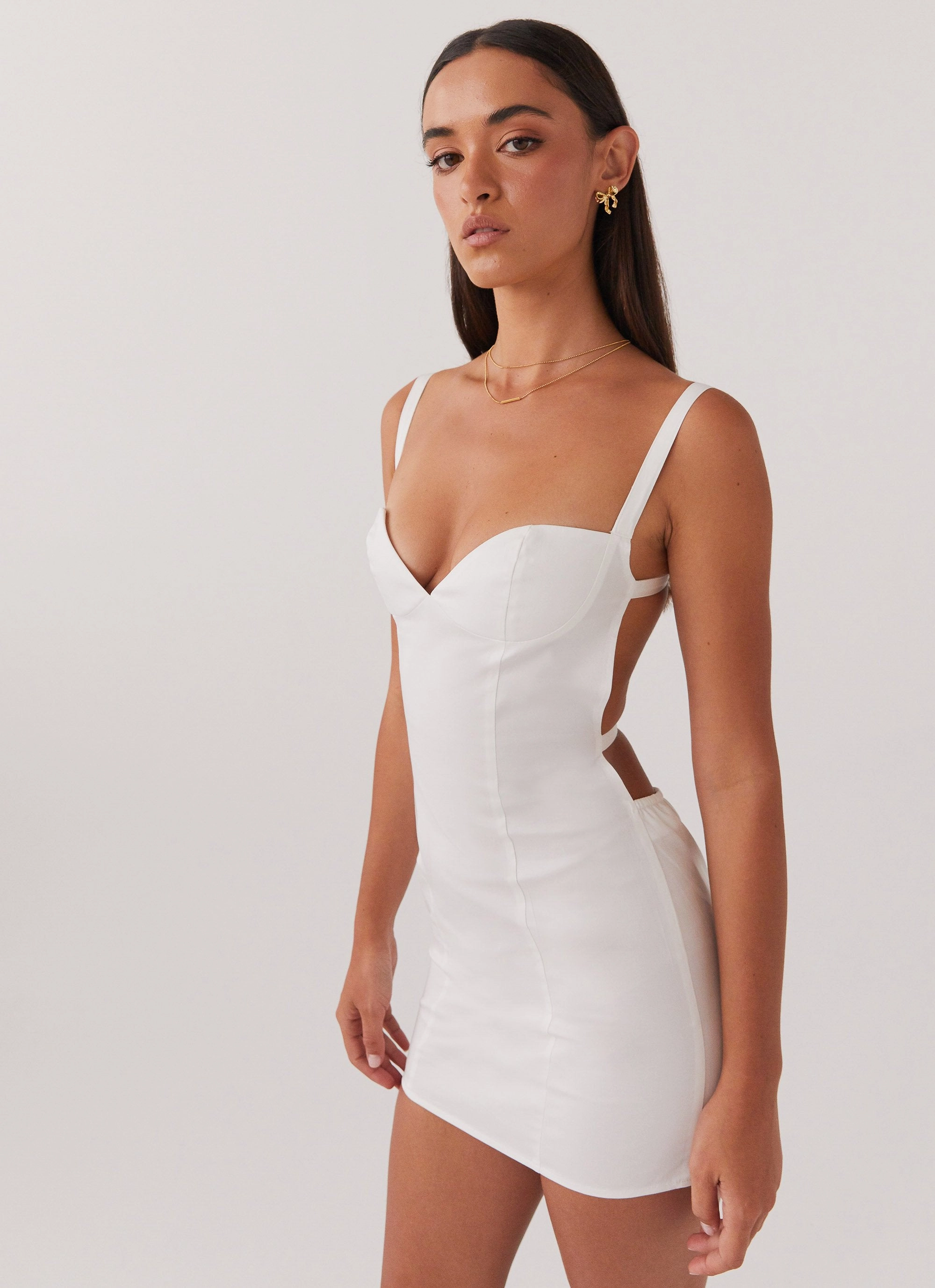 City Mood Naomi Backless Mini Dress - White