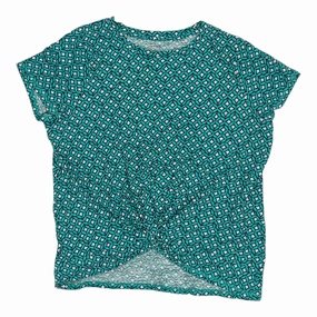 loose but not baggy Top Ss By Talbots In Blue & Green, Size:1X