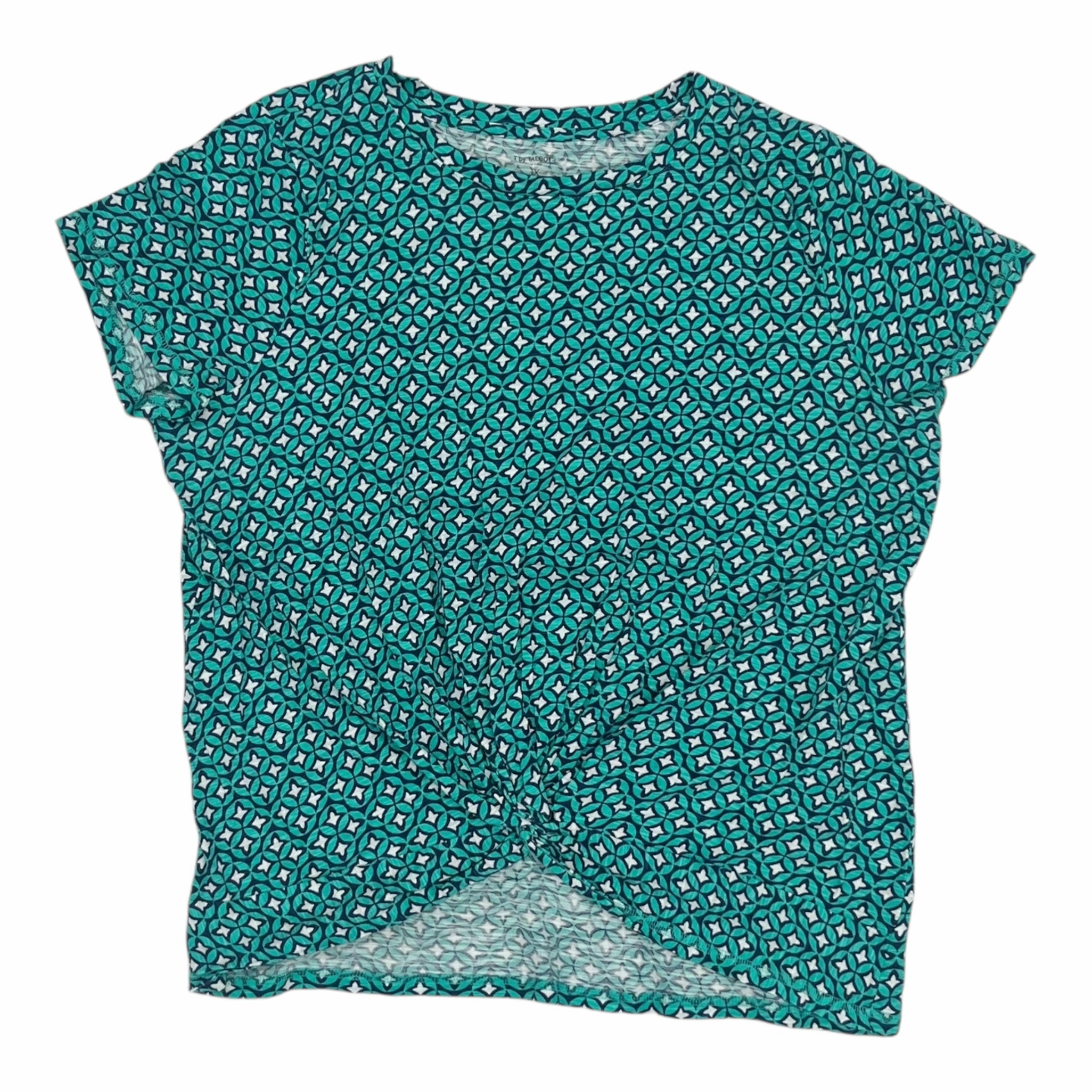 loose but not baggy Top Ss By Talbots In Blue & Green, Size:1X