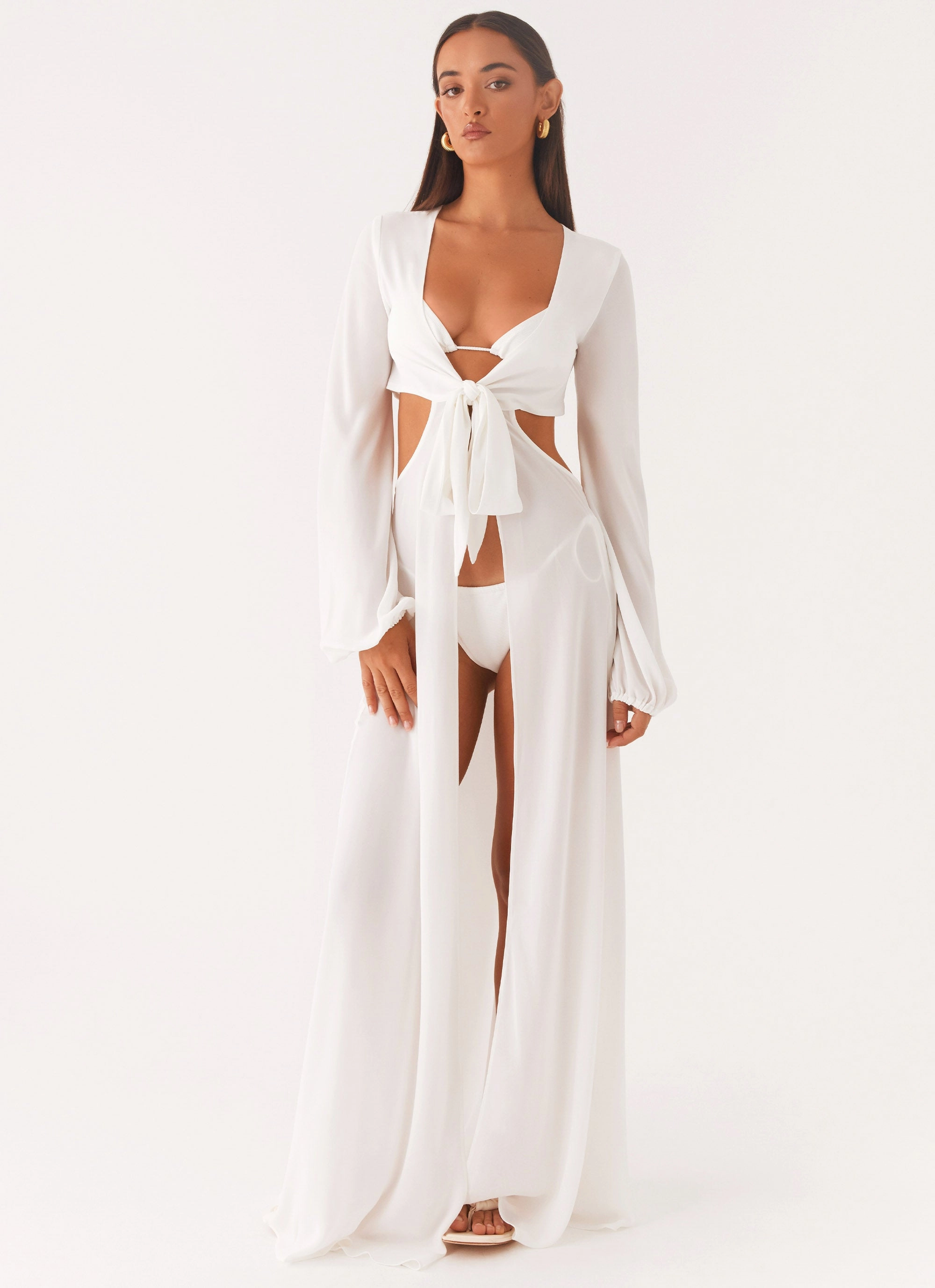 Coastal Maxi Dress - White Fit Focused Comfortable Design