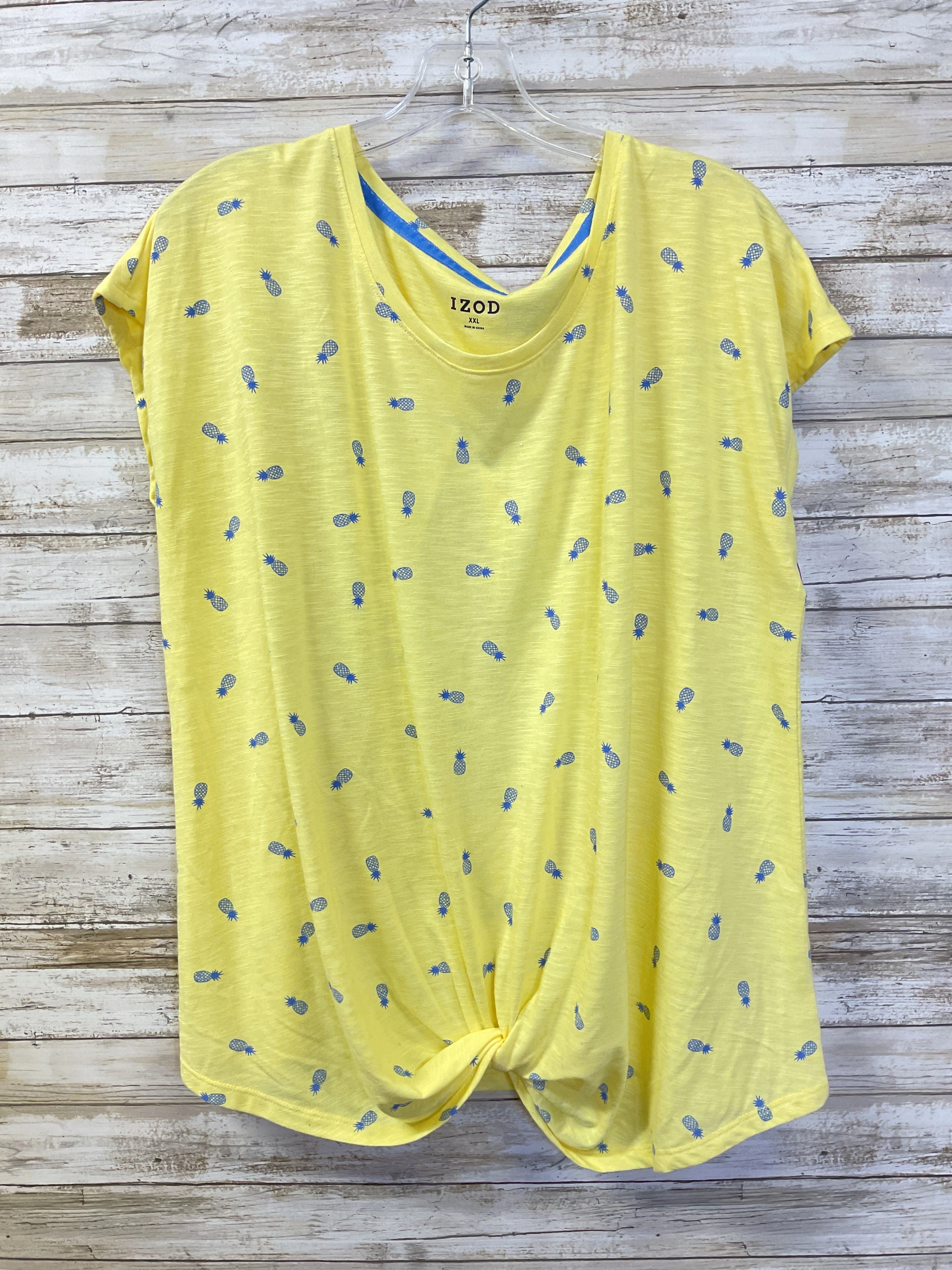 Simple yet stylish Top Ss Basic By Izod In Yellow, Size:Xxl