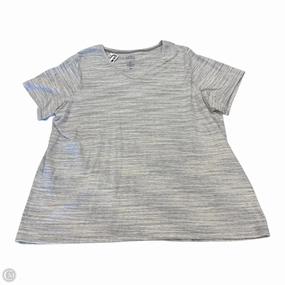 City Smart Top Short Sleeve By Croft And Barrow In Grey, Size: 2x