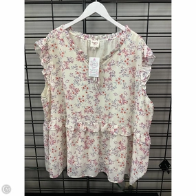 Fit Comfort quick dry Top Short Sleeve By Clothes Mentor In Cream, Size: 3x