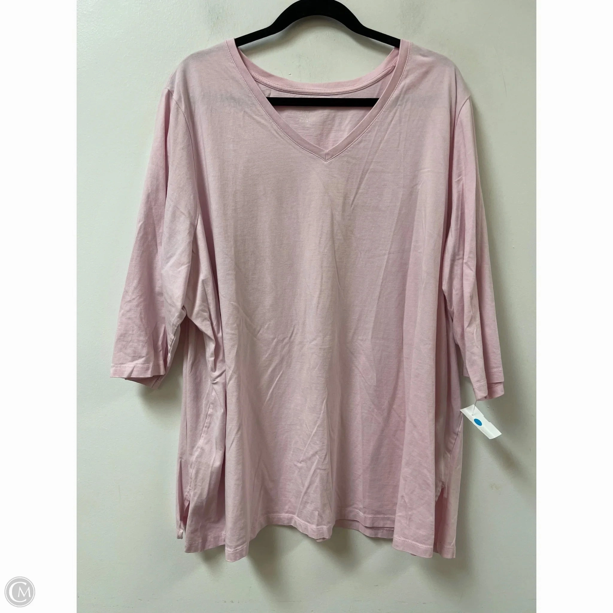 Top Short Sleeve By Woman Within In Pink, Size: 3x Date night