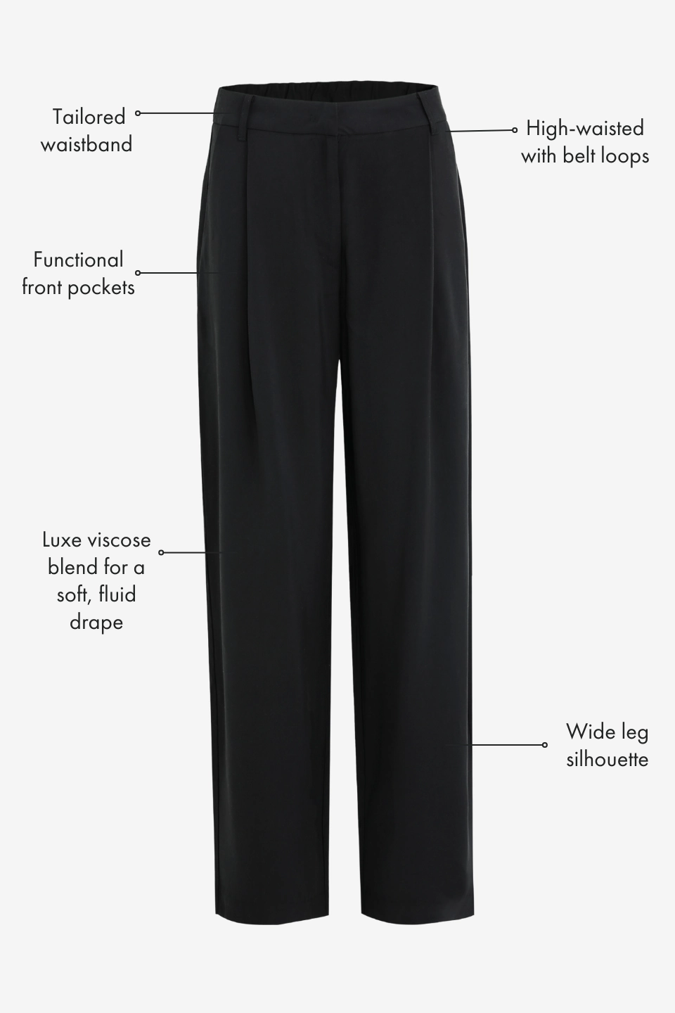 Everyday Flex Confidential Black Soft Touch Longer Length Elastic Back Pants