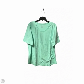 Top Short Sleeve Basic By Denim And Company In Green, Size: 1x EthicalProduction