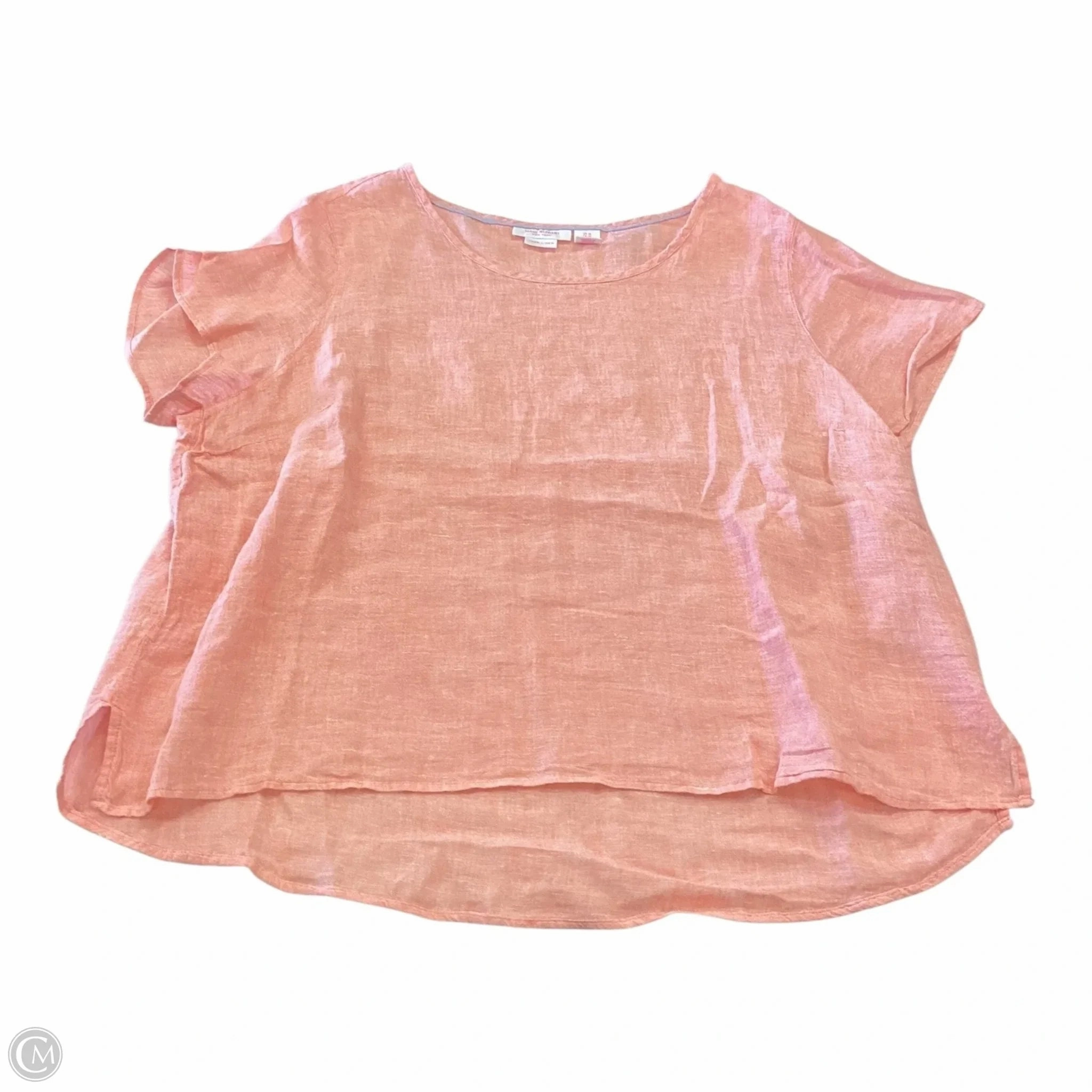 Fashionable Top Short Sleeve By Isaac Mizrahi In Orange, Size: 2x