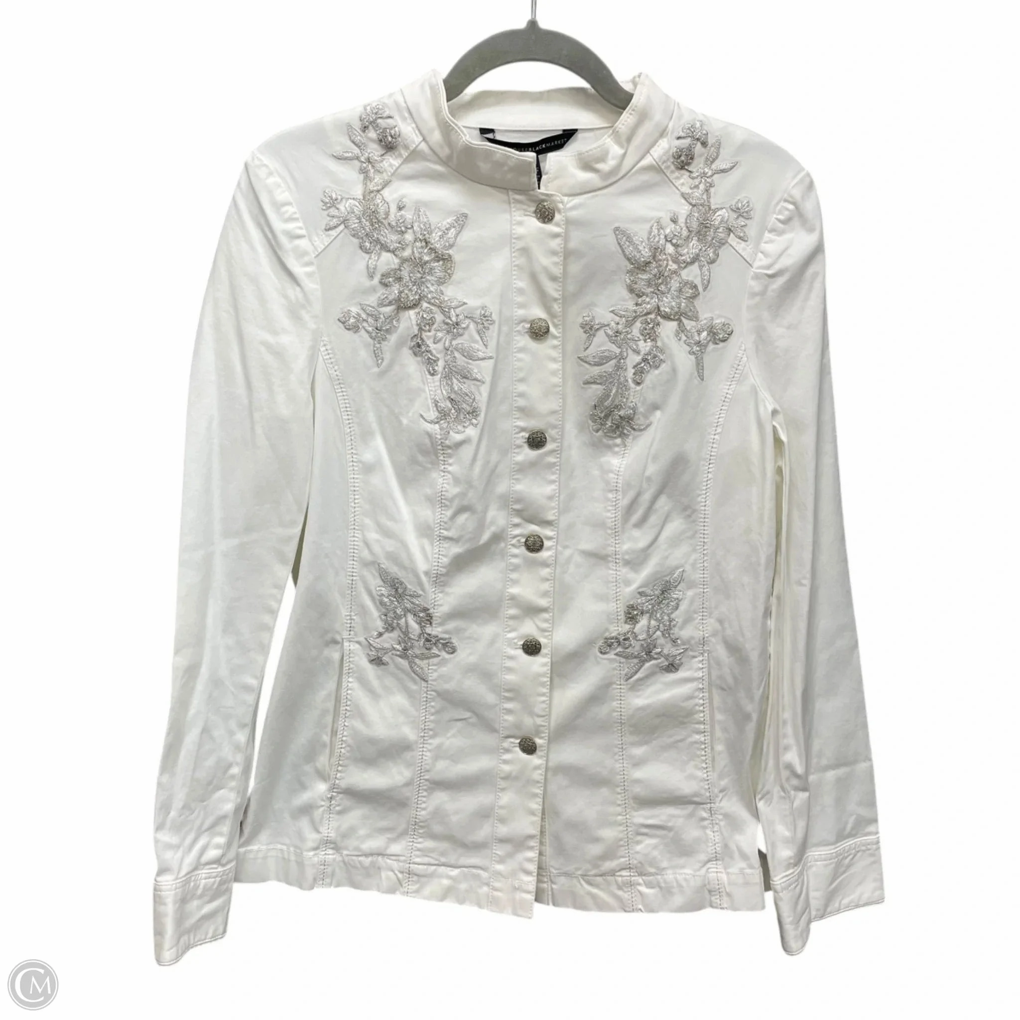 Jacket Other By White House Black Market In White, Size: 8 Convertible Cuff System