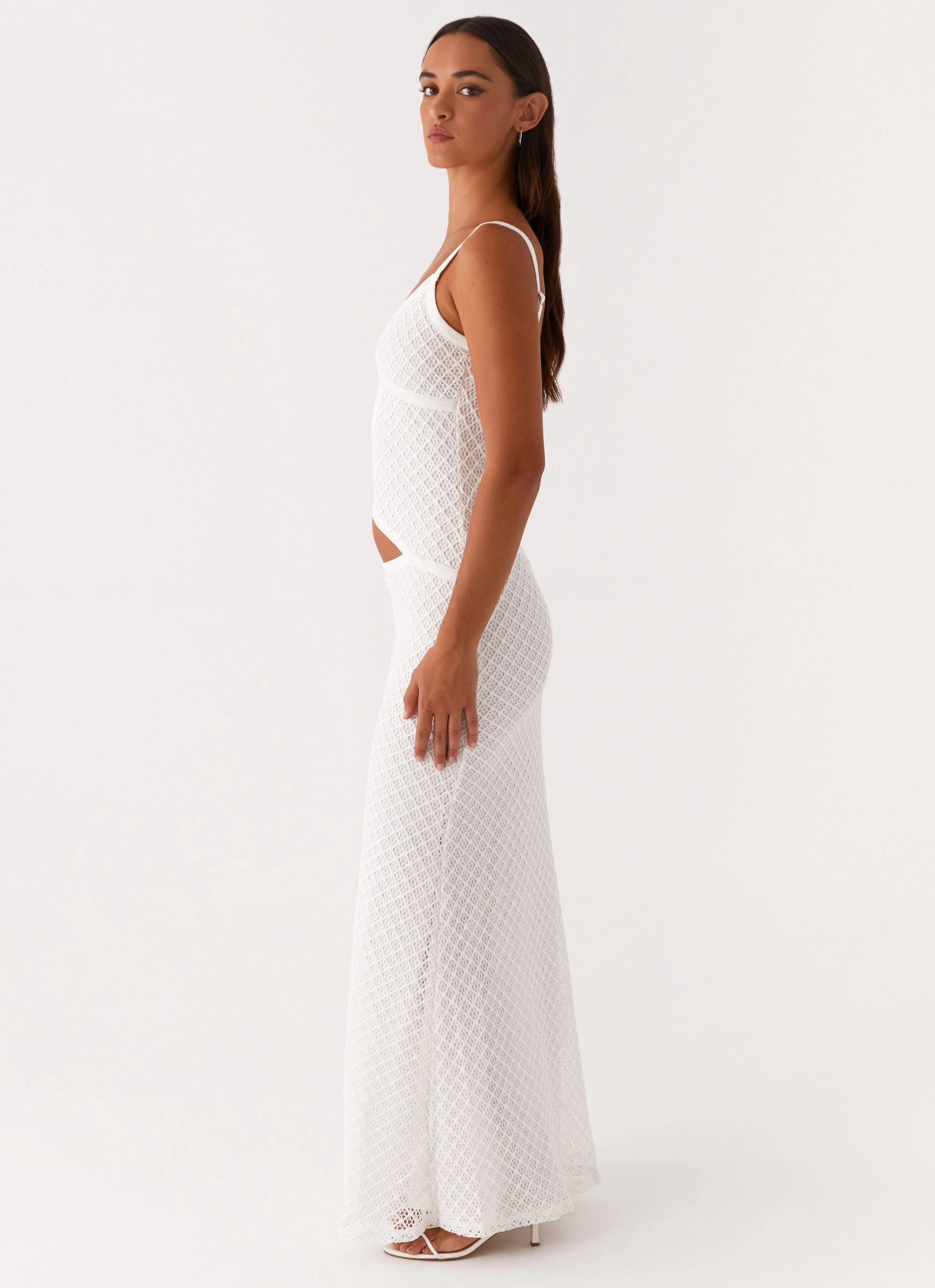 Jocelyn Maxi Dress - White Crochet Romantic Mood Fashionable And Functional