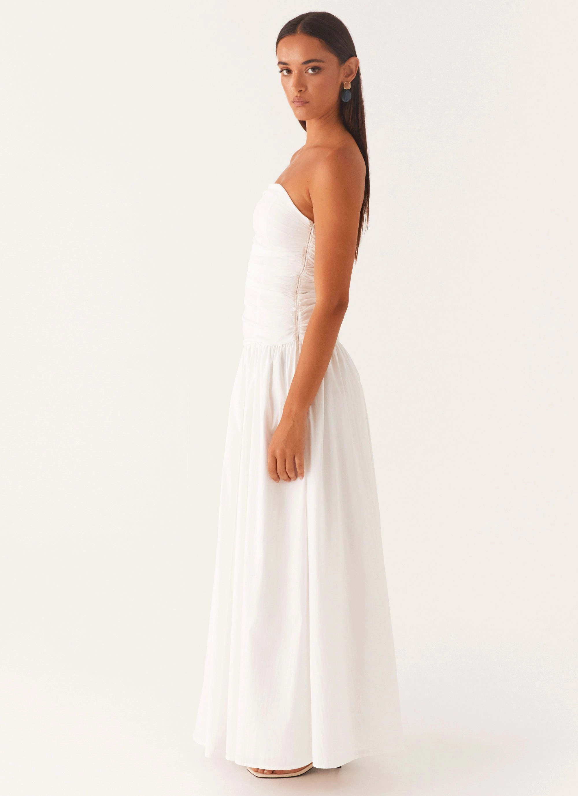 Carmel Maxi Dress - White Fall Silhouette
