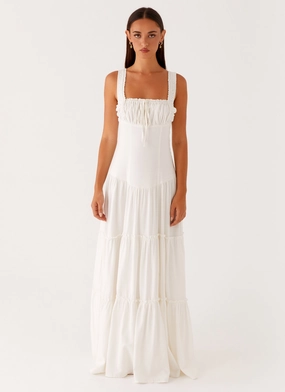 Tailored Style Esme Maxi Dress - White