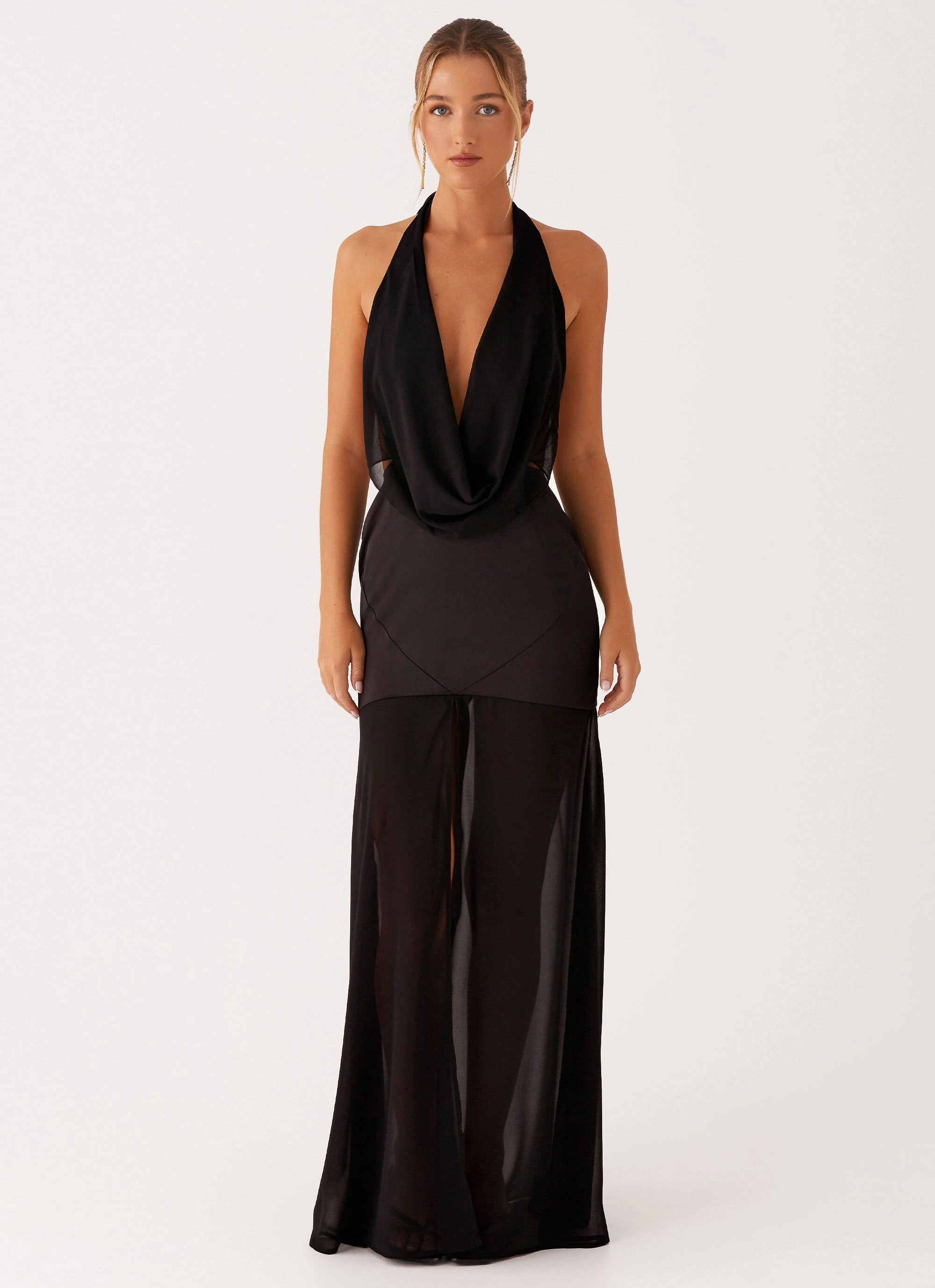 Fenella Maxi Dress - Black Sleek Comfort Fashionable Cut