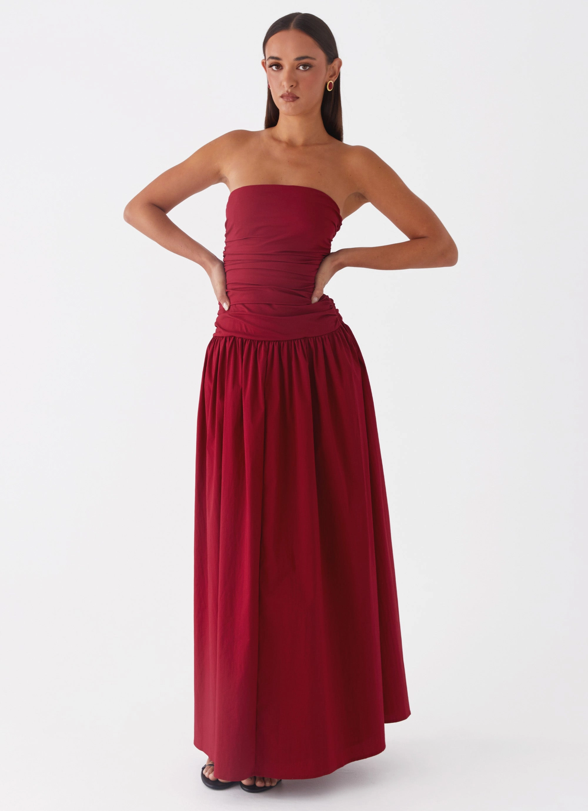Carmel Maxi Dress - Merlot Sophisticated Vibe